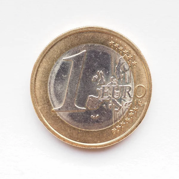 1ユーロ硬貨 欧州連合の通貨 — ストック写真