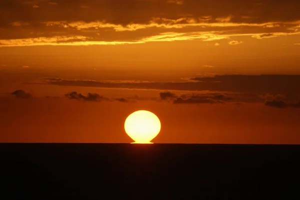 Zachód Słońca Sycylii Włochy — Zdjęcie stockowe