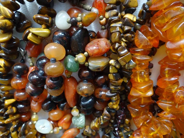 Texture Beads Stones — Stock Photo, Image