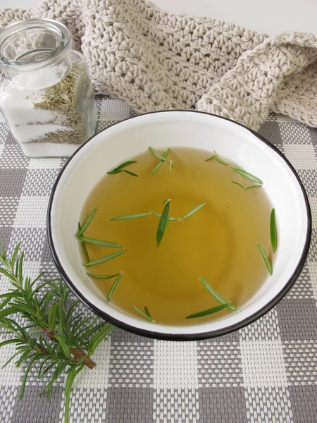 Tazón Sopa Verde Con Limón Perejil — Foto de Stock