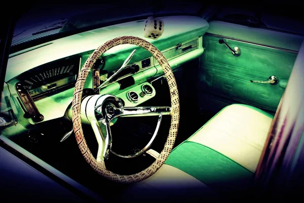 Car Interior View Old Vehicle — Stock Photo, Image