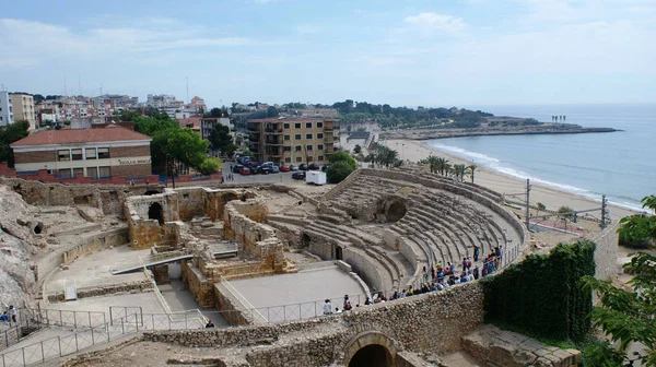 Oude Gebouwen Romeinse Stijl Tarragona — Stockfoto