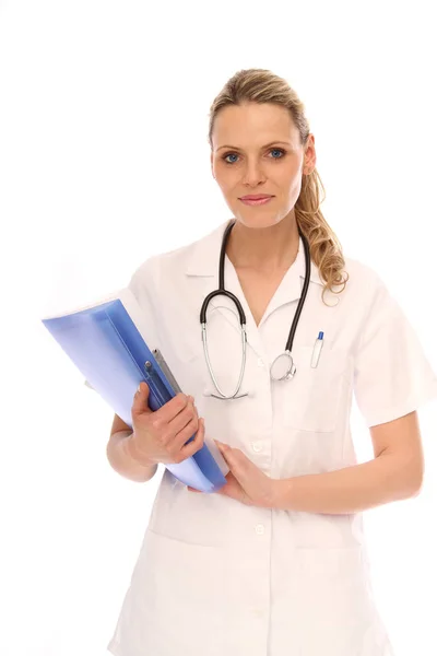 Medico Con Documenti Assistenza Sanitaria — Foto Stock