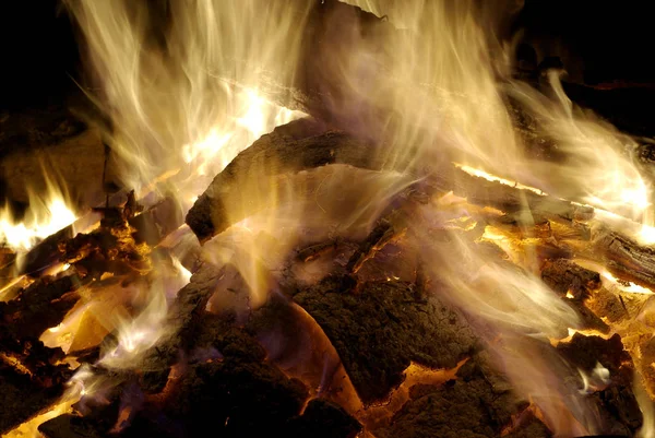 Chama Vermelha Queima Fogo — Fotografia de Stock