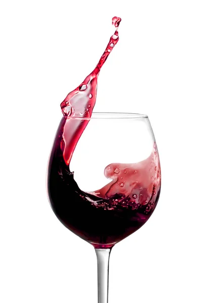 Şarap Kadehinden Kırmızı Şarap Fışkırıyor — Stok fotoğraf