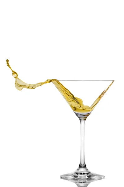Martini Splashing Out Glass Horizontally — Stock Photo, Image