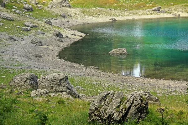 Watercolor Turquoise Carezza Tirol Selatan — Stok Foto
