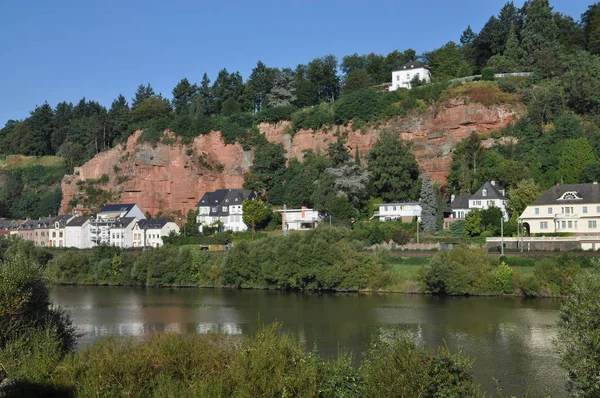 Die Mosel Ist Ein Fluss Der Durch Frankreich Luxemburg Und — Stockfoto