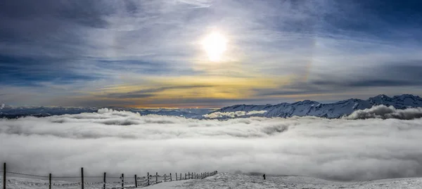 Vista Panoramica Bellissimo Paesaggio Alpino — Foto Stock