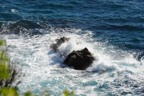 Fale Błękitnej Wody Morskiej Przyrody Podróży — Zdjęcie stockowe