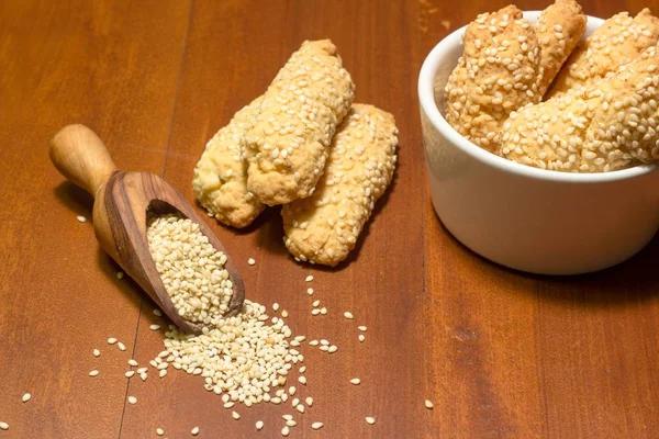 biscuit with sesame sweet and fragrant good breakfast