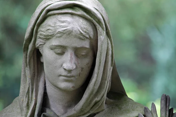 Statua Della Tomba Cimitero — Foto Stock