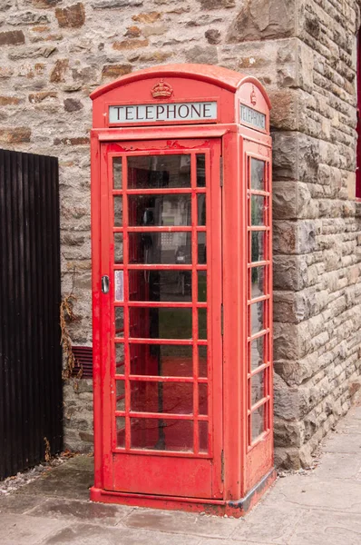 Βρετανικός Τηλεφωνικός Θάλαμος Στο Υπαίθριο Μουσείο Fagans Wales — Φωτογραφία Αρχείου