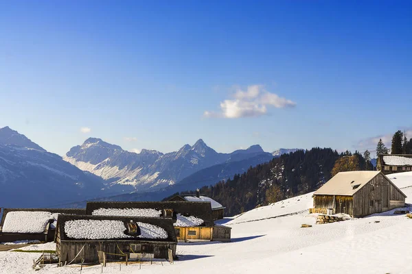 Svizzera Cantone San Gallen Sarganserland Toggenburg Amden Mattstockalp Chalet Montagna — Foto Stock