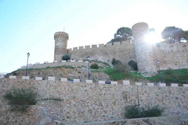 Tossa Mar Costa Brava Spain Burg Fassaden — стоковое фото