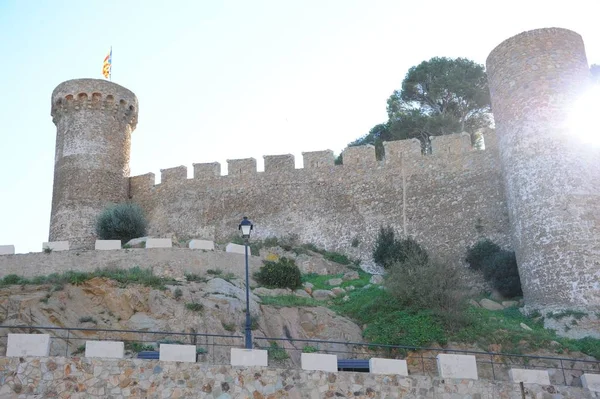 Tossa Mar Costa Brava Espagne Burg Fassaden — Photo