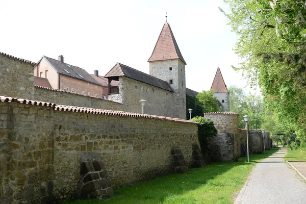 Amberg Ramparts Architecture City Wall Bavaria Eastern Germany Watchtower Old — 图库照片