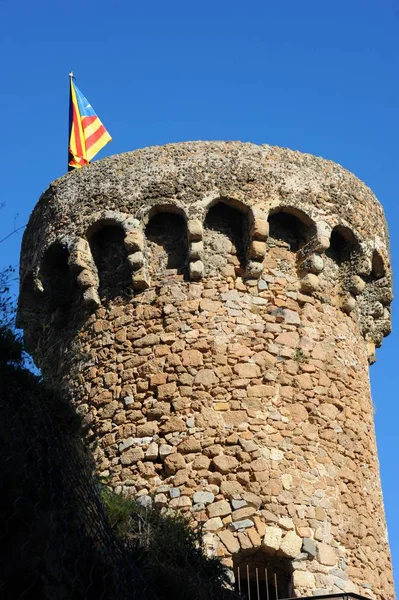Tossa Mar Costa Brava Spanien Burgenfassaden — Stockfoto