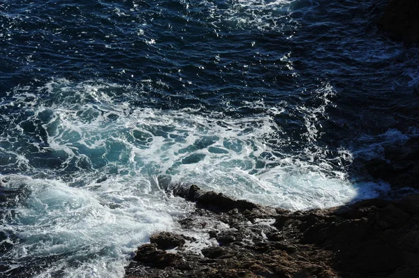 Aflicción Mar Mediterráneo Olas —  Fotos de Stock
