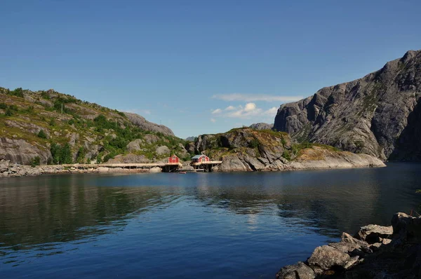 Lofoten Tle Krajobrazu Przyrody — Zdjęcie stockowe