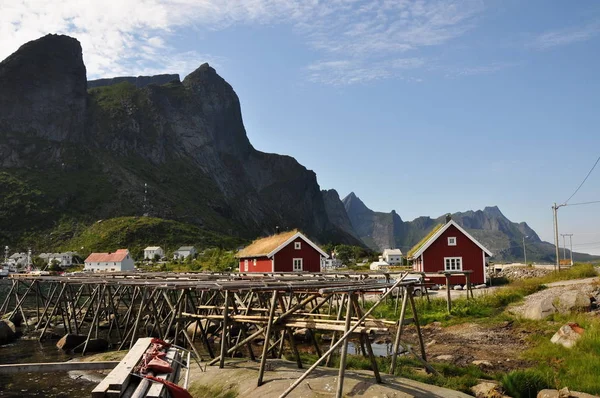 关于自然景观背景的Lofoten — 图库照片