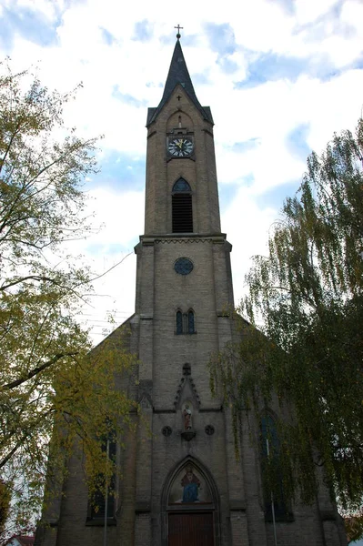Katolický Kostel Sondernheimu Germersheim — Stock fotografie