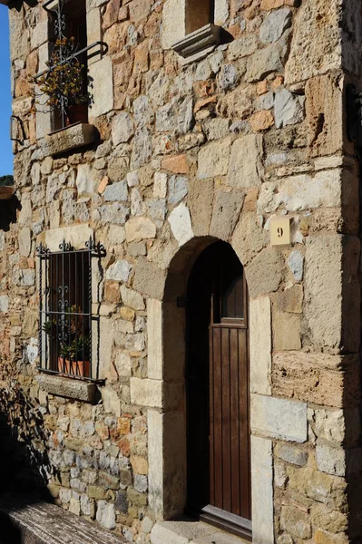 Тосса Мар Коста Брава Іспанія Замок Фасади — стокове фото