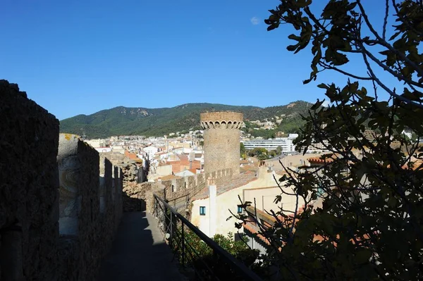 Tossa Mar Costa Brava Spanien Slottsfasader — Stockfoto