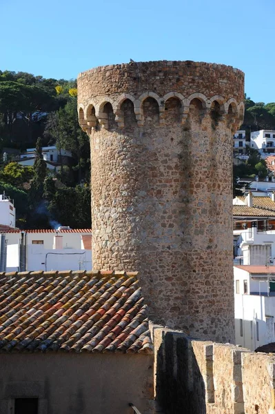 Tossa Mar Costa Brava Spanyolország Burg Homlokzatok — Stock Fotó