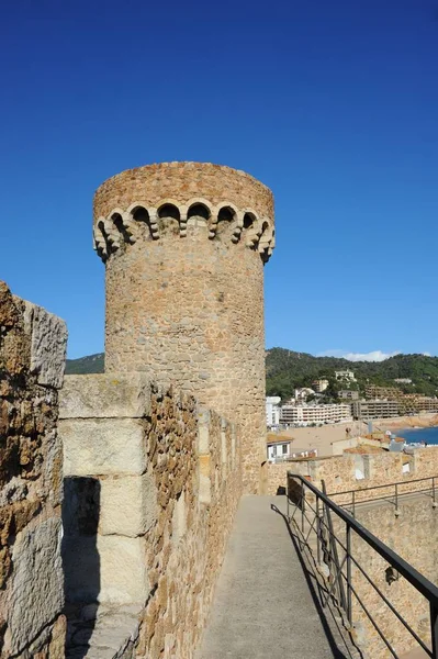 Tossa Mar Costa Brava Spanien Burg Fassaden — Stockfoto