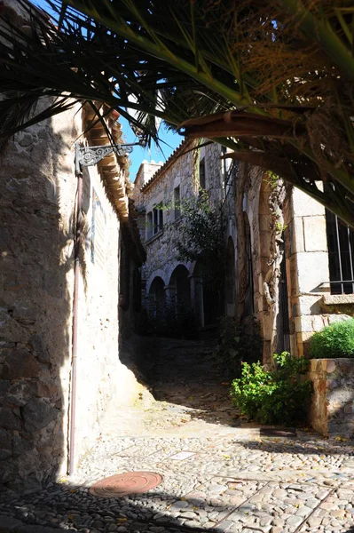 Tossa Mar Costa Brava Spanien Burgenfassaden — Stockfoto