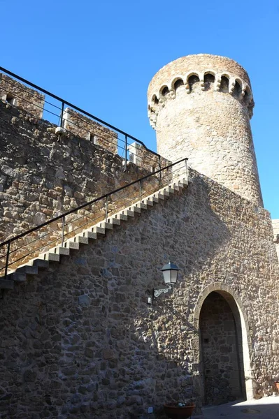 トッサ マルコスタ ブラバスペイン城のファサード — ストック写真