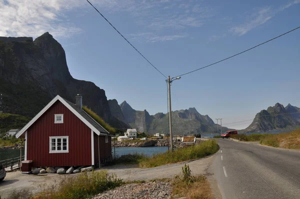 关于自然景观背景的Lofoten — 图库照片