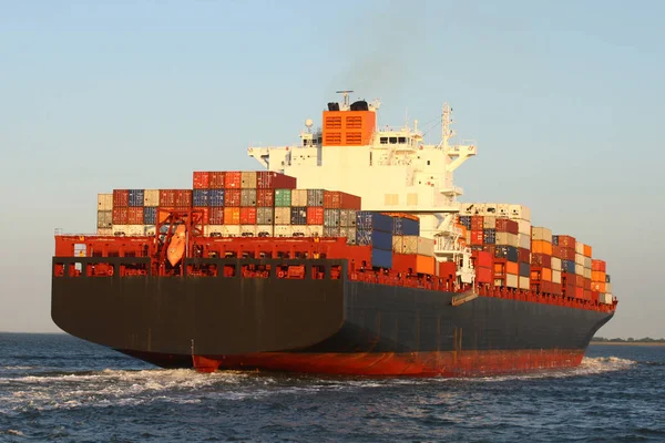 Teherhajó Tengeri Szállítás Hajózáshoz — Stock Fotó