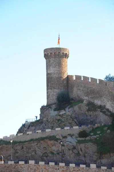 Tossa Mar Costa Brava Spanien Schloss Fassaden — Stockfoto