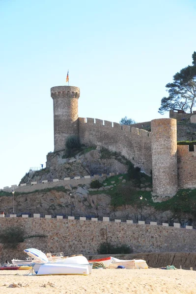 Tossa Mar Costa Brava Spain Castle Facades — 图库照片