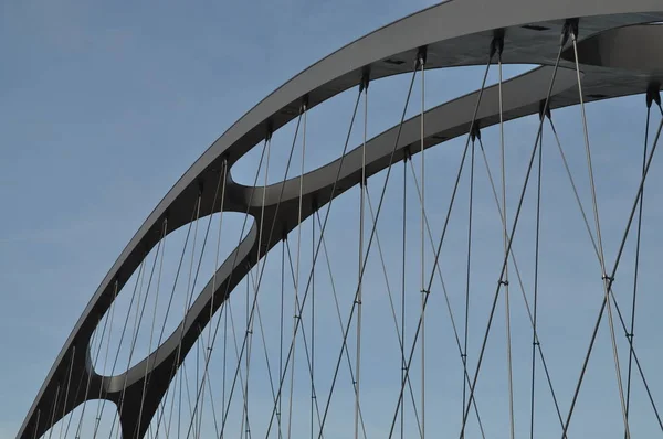 Oostelijke Havenbrug Frankfurt — Stockfoto