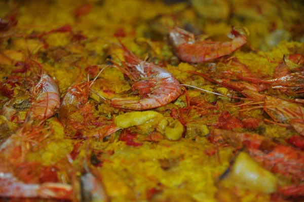 Seafood Paella Meal Spanish Food — Stock Photo, Image