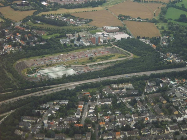 Leszállási Megközelítés Kölni Bonn Repülőtér — Stock Fotó