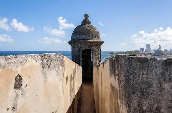 Torre Observación Castillo San Cristóbal Con Capitolio Fondo San Juan — Foto de Stock