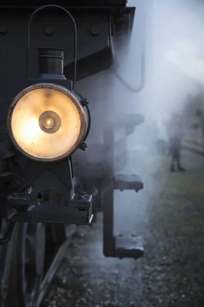 Alte Dampflokomotive Eisenbahnfahrzeug — Stockfoto