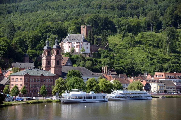 Miltenberg Main Odenwald Franken Bayern Deutschland Burg Burg Mildburg Kirche — Stockfoto