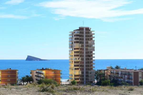 Felhőkarcolók Benidorm Costa Blanca Spanyolországban — Stock Fotó