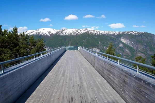 Stegastein Miradouro Acima Aurland Norway — Fotografia de Stock