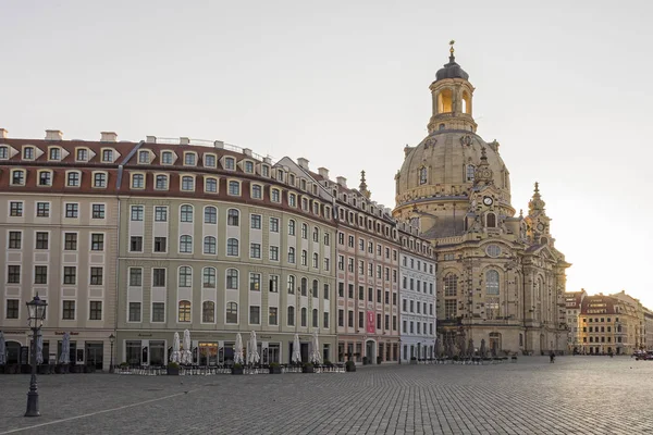 Frauenkirche Ile Dresden Şehir Manzarası — Stok fotoğraf