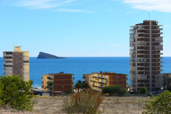 Felhőkarcolók Benidorm Costa Blanca Spanyolországban — Stock Fotó