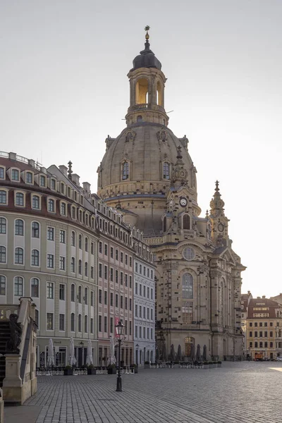 Frauenkirche Neumarkt Ile Dresden Şehir Manzarası — Stok fotoğraf