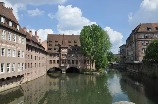 Szpital Ducha Szpital Nuremberg Architektura Frankonia Bawaria Stare Miasto Miasto — Zdjęcie stockowe