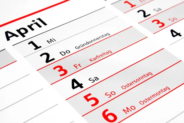 Calendario Orario Organizzatore — Foto Stock