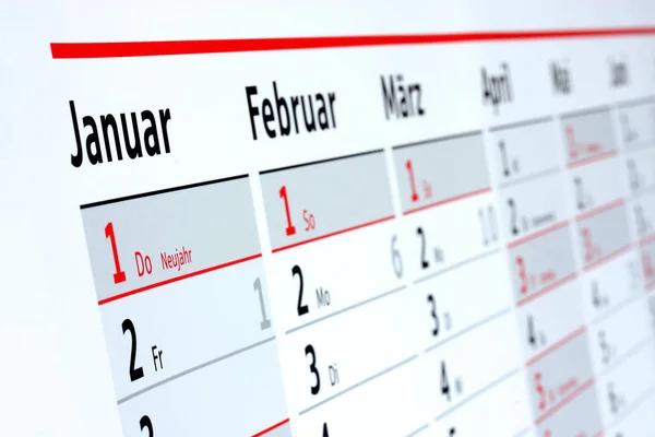 Promemoria Calendario Gestione Ufficio — Foto Stock